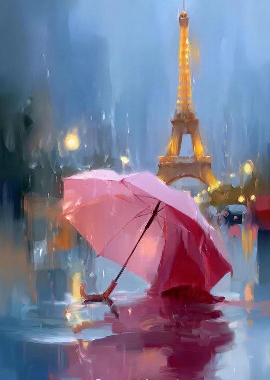 Интерьерная картина История о зонтике